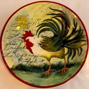 Certified International Rooster Ceramic Serving Plate/Platter By Susan Winget